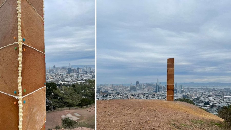 San Francisco, spunta un nuovo monolite: tre metri di pane di zenzero e caramelle