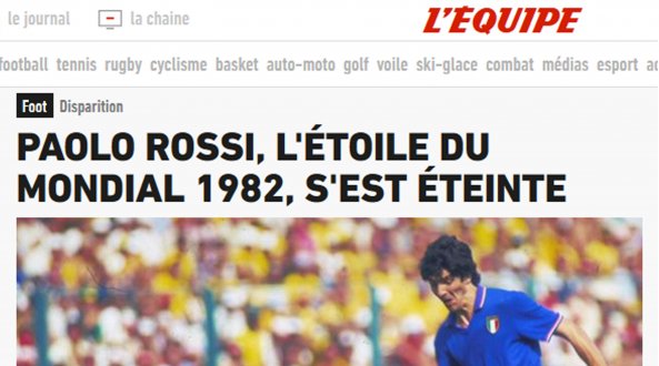 Paolo Rossi, il ricordo della stampa straniera: il 