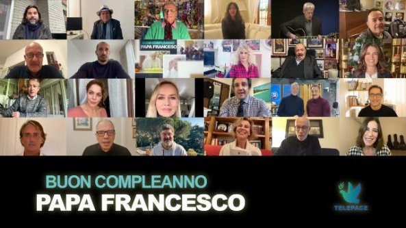 Da Linus a Savino: la dedica degli artisti per il compleanno di papa Francesco