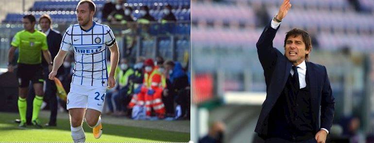 La frase urlata da Conte a Eriksen: lo scontro continua