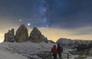 Show nel cielo di Natale, solstizio d'inverno con congiunzione astrale