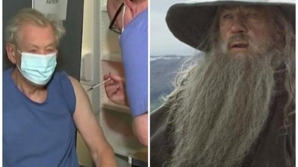 Ian McKellen, Gandalf del Signore degli Anelli, riceve il vaccino: 