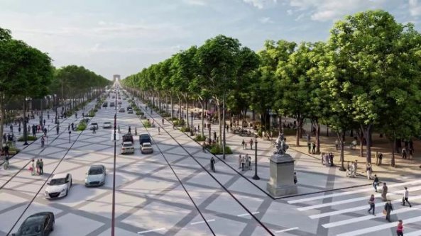 Così cambieranno gli Champs-Élysées per le Olimpiadi 2024: diventeranno un immenso giardino