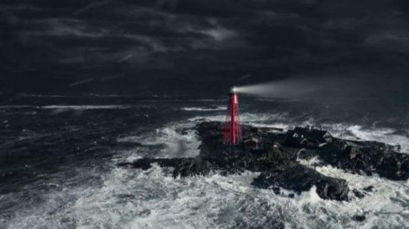 Distanziamento sociale estremo: un solo spettatore su un'isola deserta