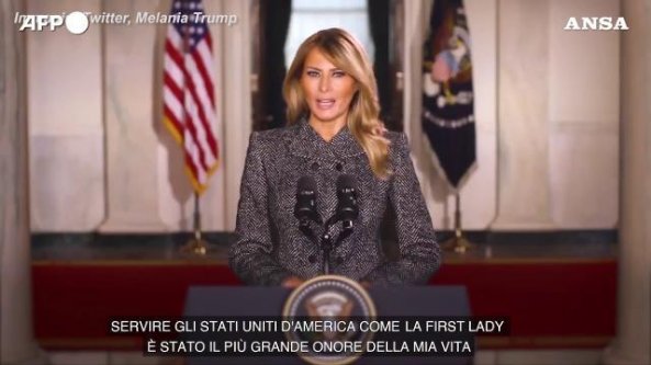Il discorso di addio di Melania Trump: 