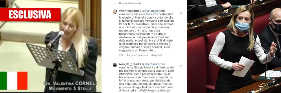 Insulti choc della grillina alla Meloni: ​