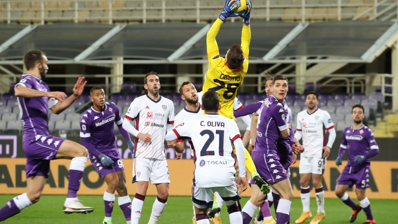 Fiorentina-Cagliari 1-0: Dragowski para un rigore a Joao Pedro, poi decide Vlahovic