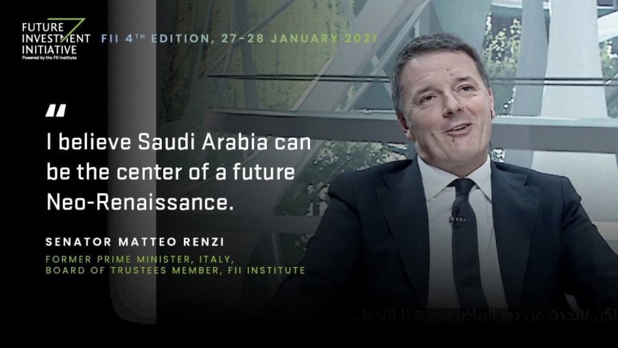 Conferenza di Renzi in Arabia Saudita, sui social scoppia la polemica: 