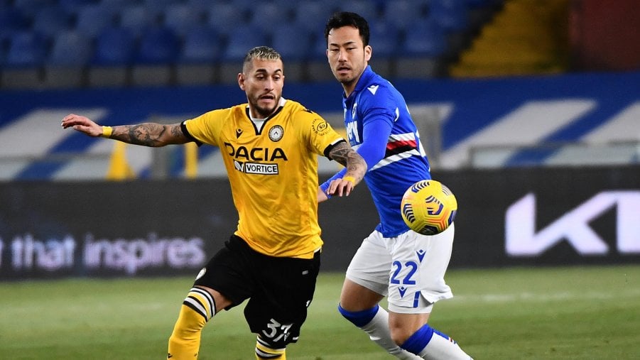 Diretta Sampdoria-Udinese 1-1: la sblocca De Paul, pari di Candreva su rigore