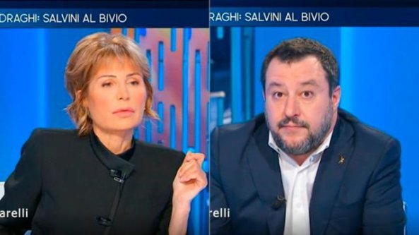 Salvini e la scena muta da Lilli Gruber: il montaggio comico di Marzilli    