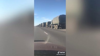 La colonna che fa temere l'ingresso della Bielorussia nel conflitto