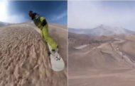 Neve arancione sui Pirenei, le piste sembrano dune del Sahara