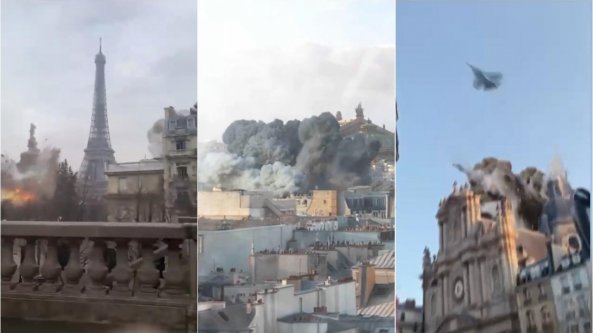 Parigi bombardata, Torre Eiffel in fiamme: il video di propaganda ucraina per ottenere la no fly zone