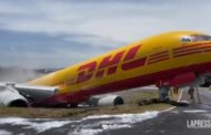 Cargo Dhl si spezza in due durante atterraggio di emergenza