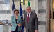 Il ministro degli Esteri francese in Italia