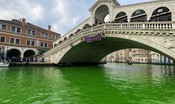 Fiumi e canali tinti di verde, blitz di Extinction Rebellion da Venezia a Roma