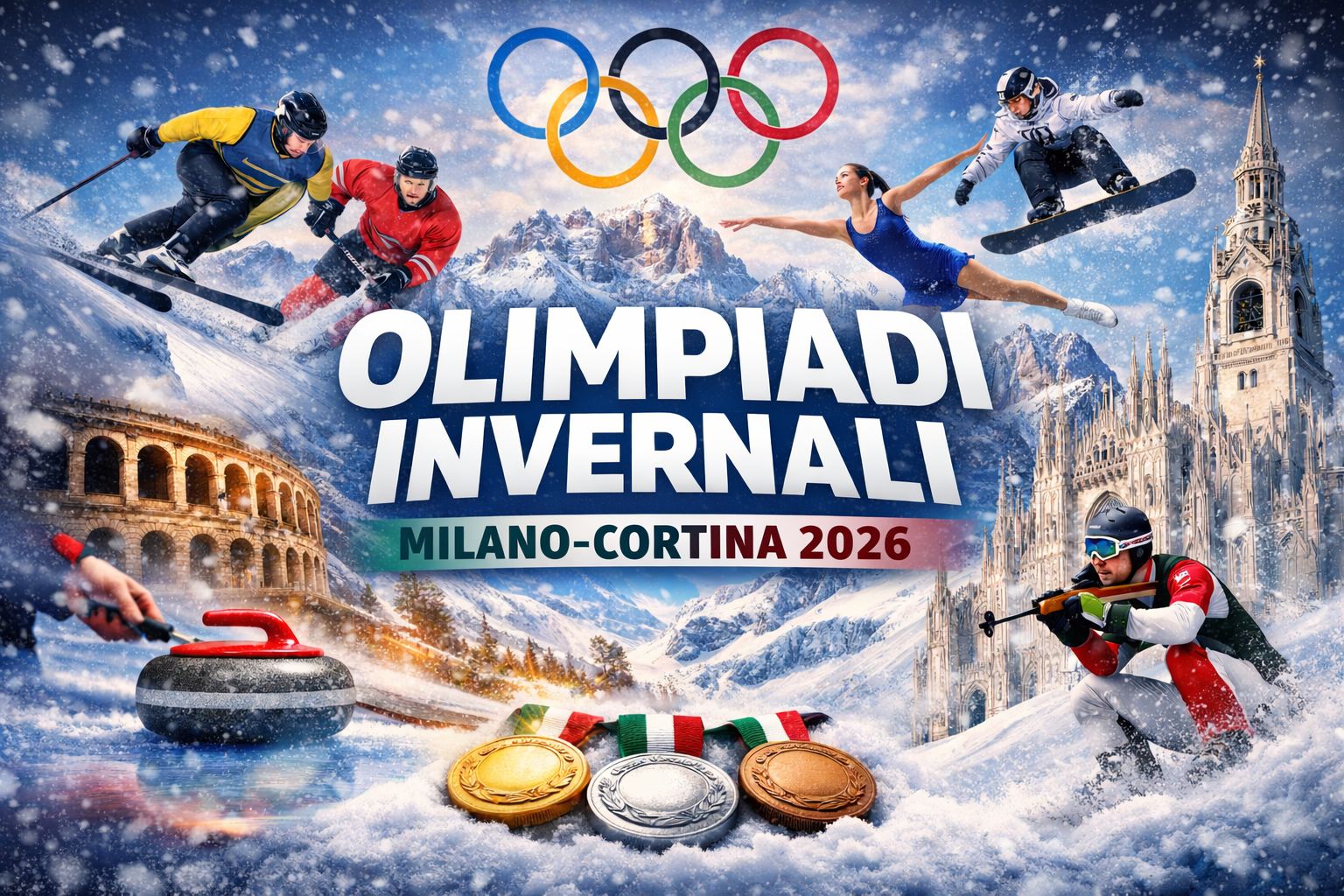 Olimpiadi Invernali 2026, Milano Cortina 2026, Olimpiadi Milano Cortina, Giochi Olimpici Invernali 2026, Medagliere Olimpiadi 2026, Programma gare oggi Olimpiadi, Risultati Olimpiadi Invernali, Eventi Olimpiadi oggi, Cerimonia chiusura Milano Cortina, Atleti italiani Olimpiadi 2026, Short track Milano Cortina, Sci alpino Olimpiadi 2026, Sci di fondo risultati oggi, Biathlon medaglie, Curling finale 2026, Hockey ghiaccio Olimpiadi, Pattinaggio artistico 2026, Freestyle skiing risultati, Snowboard halfpipe 2026, Sci alpinismo debutto olimpico, Medaglie Italia Olimpiadi 2026, Azzurri Milano Cortina, Arianna Fontana Olimpiadi, Francesca Lollobrigida risultati, Italia medagliere aggiornato, Dove vedere Olimpiadi 2026 in TV, Diretta Rai Olimpiadi Invernali, Ultime notizie Olimpiadi 2026, Record Olimpiadi Invernali, Classifica medagliere aggiornata, Finale hockey 2026, Cerimonia chiusura Arena di Verona, Nuove discipline Olimpiadi Invernali, Sorprese e record Milano Cortina, MilanoCortina2026, OlimpiadiInvernali, GiochiOlimpici2026, TeamItalia, Medagliere2026, ShortTrack, SciAlpino, SciDiFondo, Biathlon, Curling, HockeyGhiaccio, PattinaggioArtistico, FreestyleSki, Snowboard, SciAlpinismo, ArenaDiVerona, CerimoniaChiusura, RisultatiOlimpiadi, ProgrammaGare, Azzurri2026